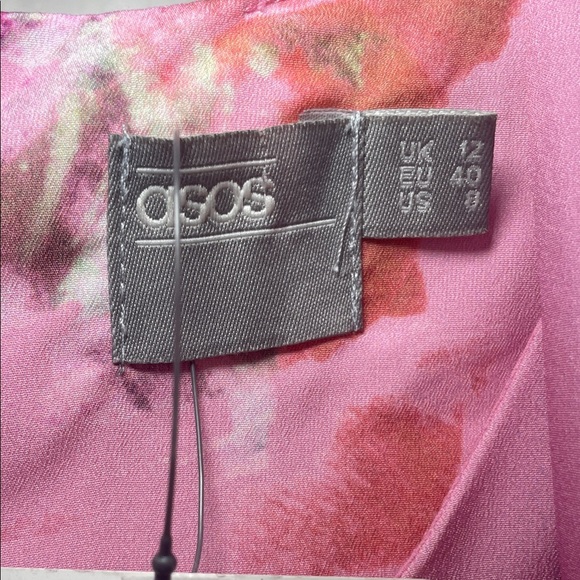 ASOS Vibrant Pink Floral Print Jumpsuit sz 8 - Picture 2 of 7